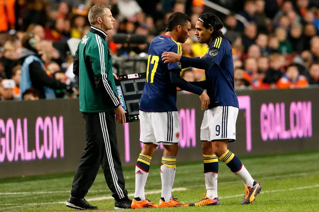 Falcao García y Carlos Bacca con la Selección Colombia. Imago.