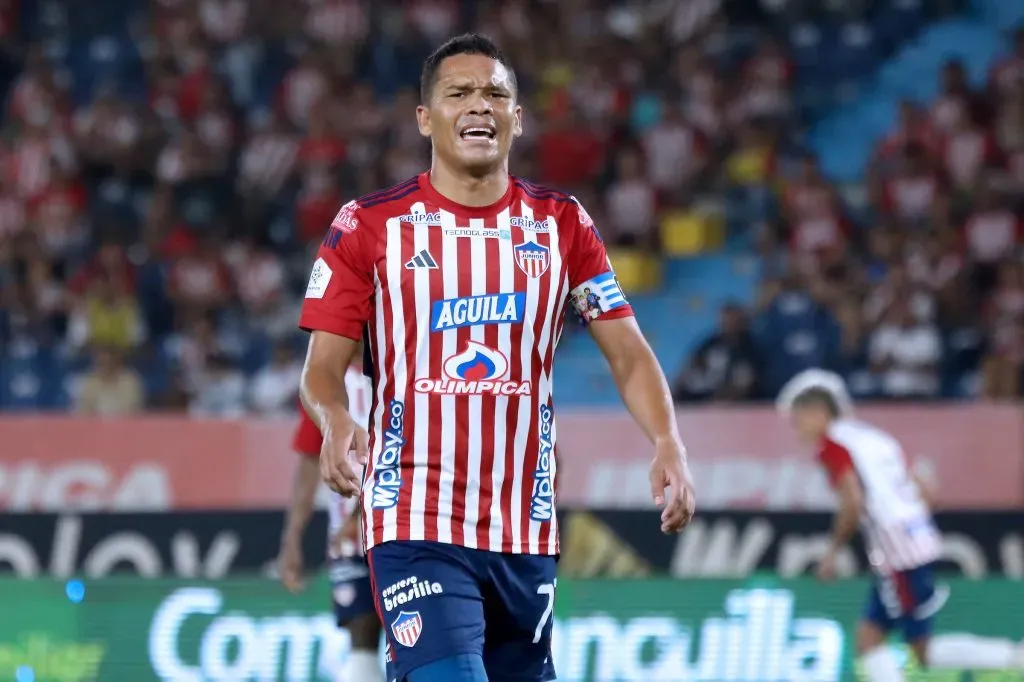 Carlos Bacca del Junior en la Liga BetPlay DIMAYOR I 2024. Foto: VizzorImage / Jairo Cassiani.