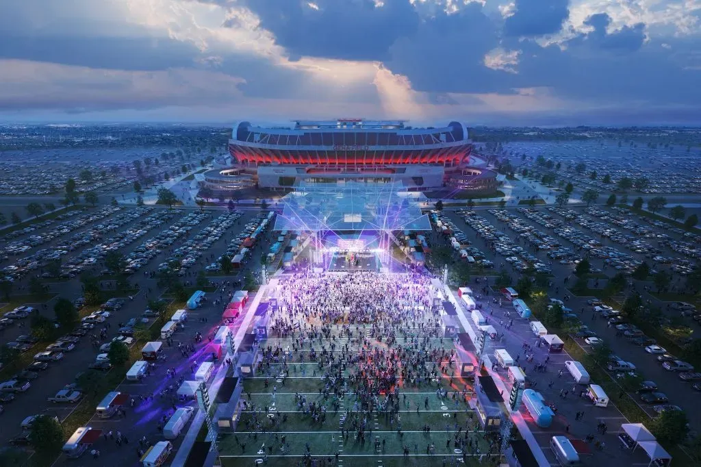 Render of Arrowhead Stadium after the planned renovations