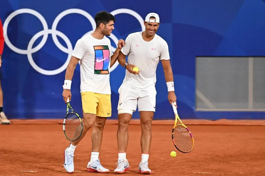 Carlos Alcaraz y Rafael Nadal jugarán el dobles masculino en París 2024 (IMAGO)