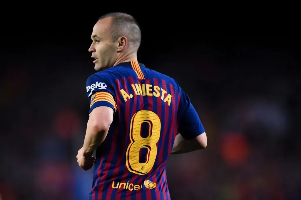 BARCELONA, SPAIN – MAY 20: Andres Iniesta of FC Barcelona looks on during the La Liga match between Barcelona and Real Sociedad at Camp Nou on May 20, 2018 in Barcelona, Spain. (Photo by David Ramos/Getty Images)
