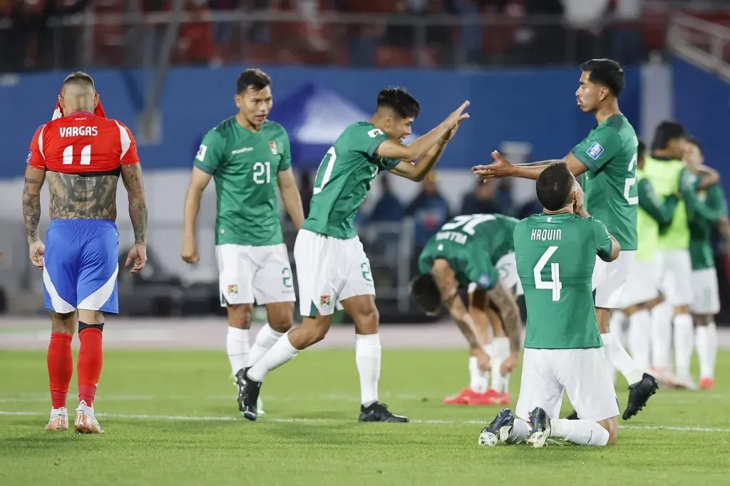 El elenco dirigido por Ricardo Gareca hizo el ridículo y sufrió una dura derrota ante Bolivia en el Estadio Nacional. Foto: Photosport.