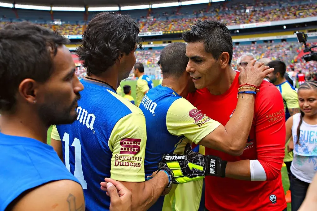 Oswaldo Sánchez, durante el partido amistoso entre jugadores historicos de Las Chivas Rayadas del Guadalajara y las Águilas del América, celebrado en el Estadio Jalisco. Foto: Imago7/Jorge Barajas