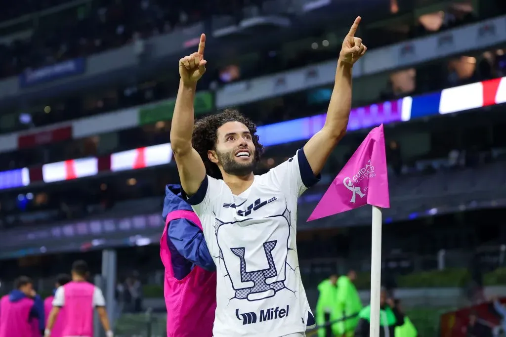 Cesar Huerta en festejo de gol, durante el partido de la jornada 12 del torneo Apertura 2023 de la Liga MX. Foto: Imago7