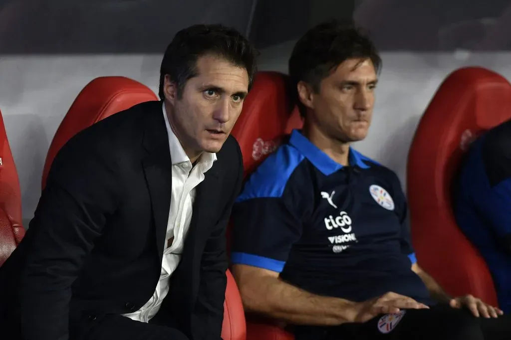 Guillermo y Gustavo Barros Schelotto en la Selección de Paraguay (Getty Images)