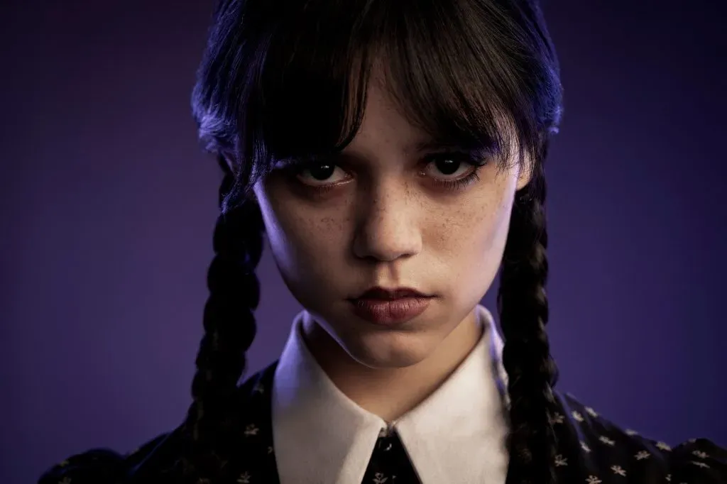 Wednesday. Jenna Ortega as Wednesday Addams in Wednesday. Cr. Matthias Clamer/Netflix © 2022