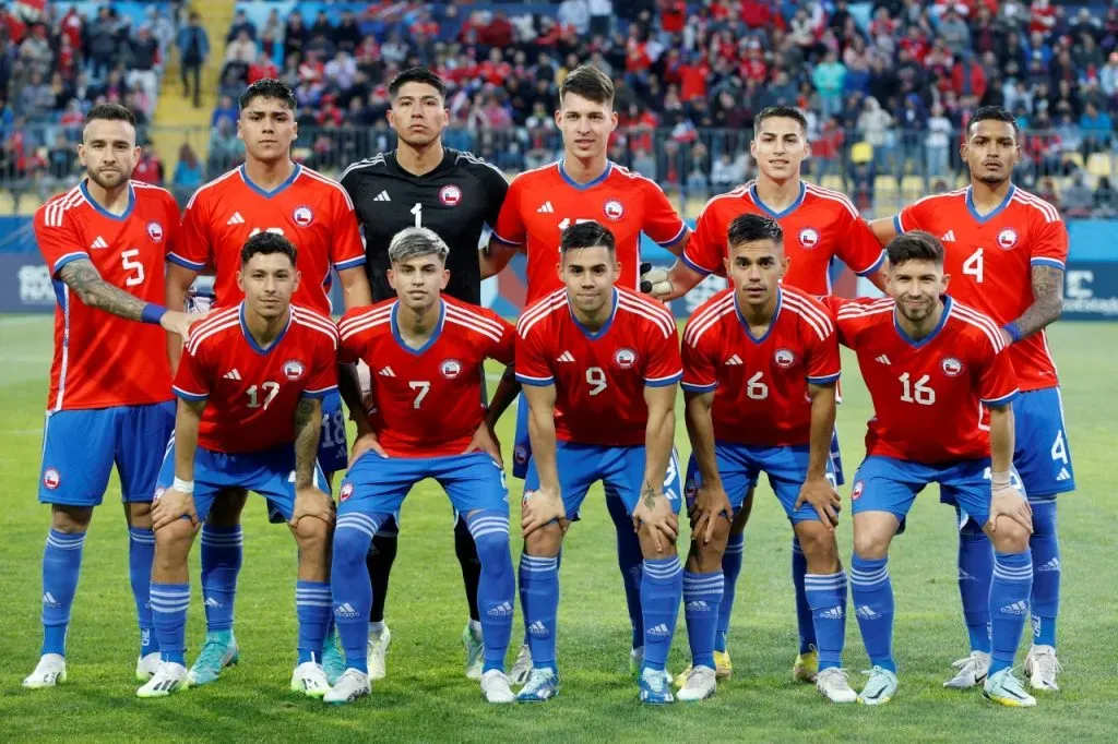 La Roja Sub 23 que debutó con triunfo en Santiago 2023 (Photosport)