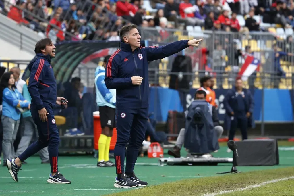 Eduardo Berizzo deberá planificar el equipo para el próximo año en Copa América. Foto de Raul Zamora/Santiago 2023 via Photosport.