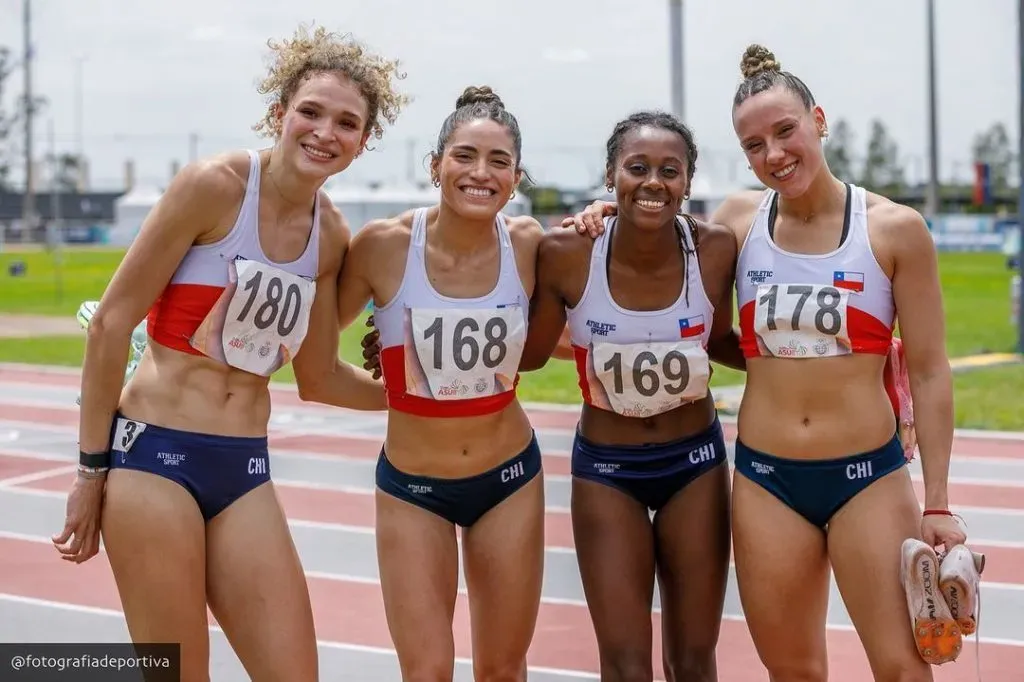 Poulette Cardoch iba a correr en la final del 4×400 femenino, pero no pudo. Chile terminó último en la carrera | Instagram