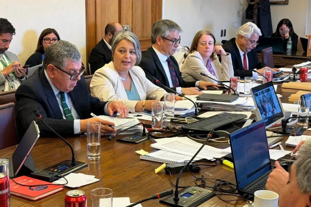 Ministros Mario Marcel y Jeannette Jara en la discusión de la Reforma Previsional (Camara.cl)