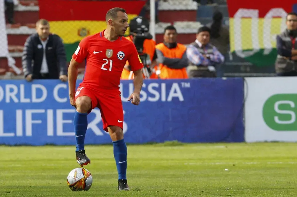 Marcelo Díaz le hizo saber a Gareca que está disponible para la Roja. Foto: Ramon Monroy / Photosport