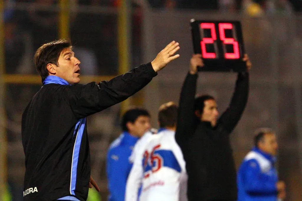 Eduardo Berizzo como DT de O’Higgins ante la Católica. A la UC le ganó la final del Torneo Apertura 2013. (Martin Thomas/Photosport).