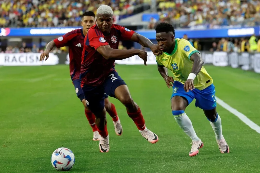 Vinícius Júnior y Brasil no fueron capaces de derrotar a Costa Rica (Photosport)