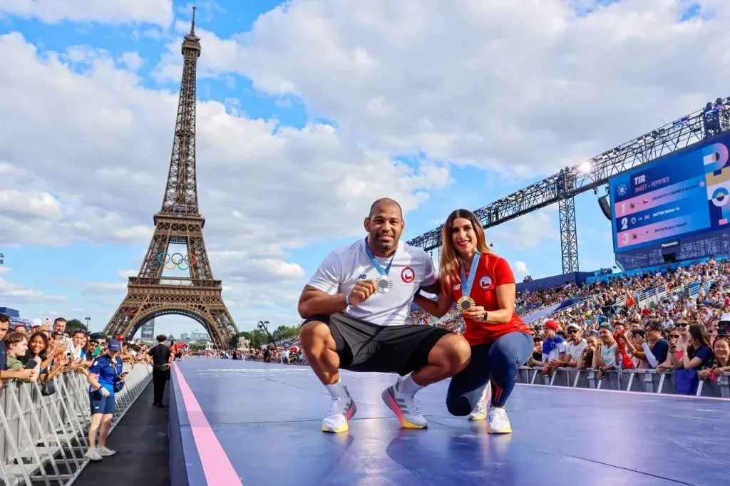 Yasmani Acosta y Francisca Crovetto, nuestros medallistas en París 2024 (Mauricio Palma/COCH)