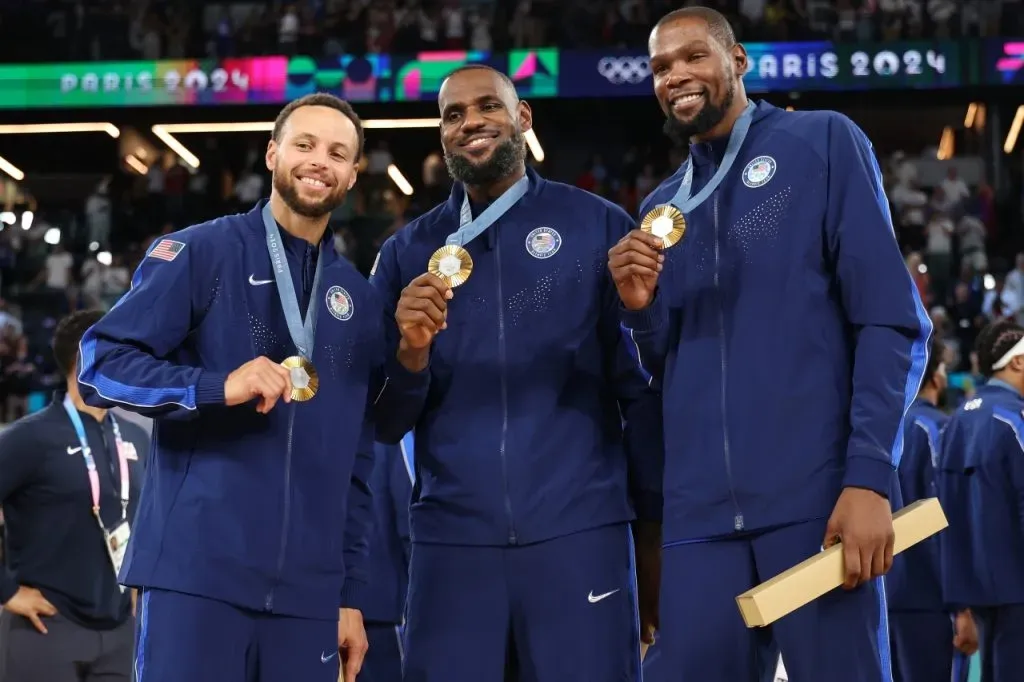 Stephen Curry, LeBron James y Kevin Durant, el Dream Team de Estados Unidos en París 2024 (Getty Images)