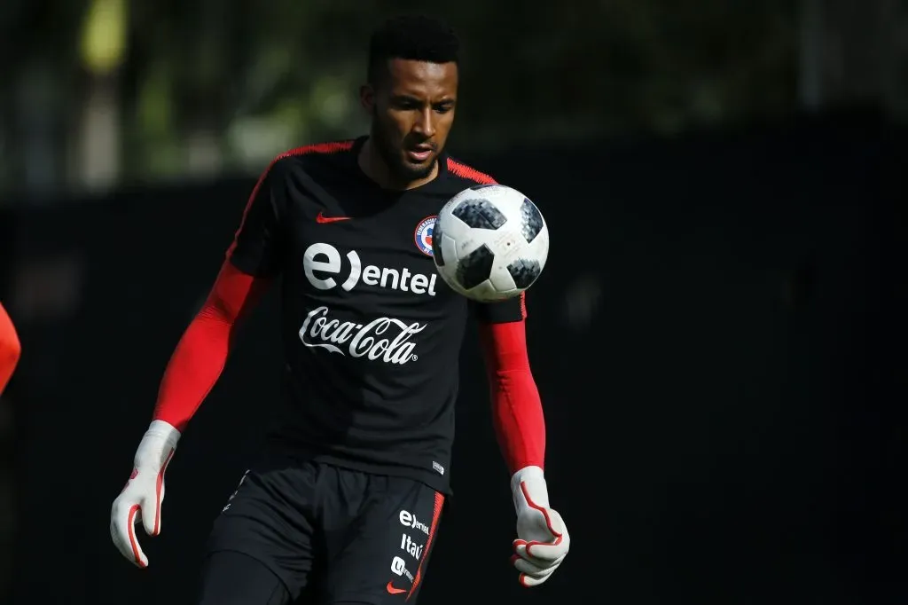 Lawrence Vigouroux en anteriores entrenamientos con la Roja. Foto: Andres Pina/Photosport