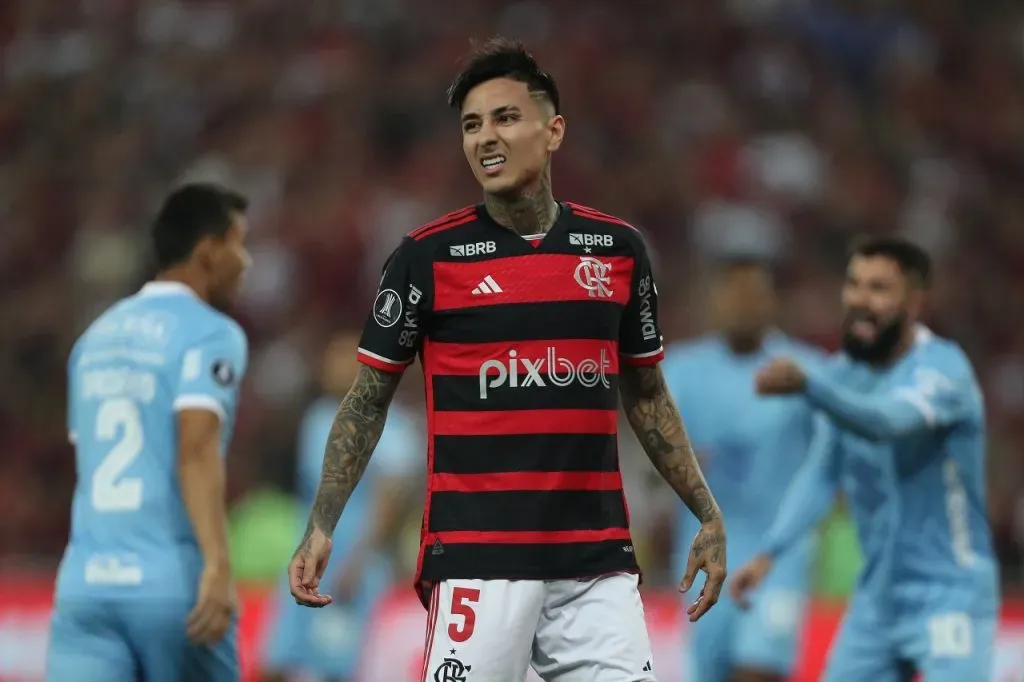 Erick Pulgar vive un 2024 con sobresaltos en Flamengo (Getty Images)