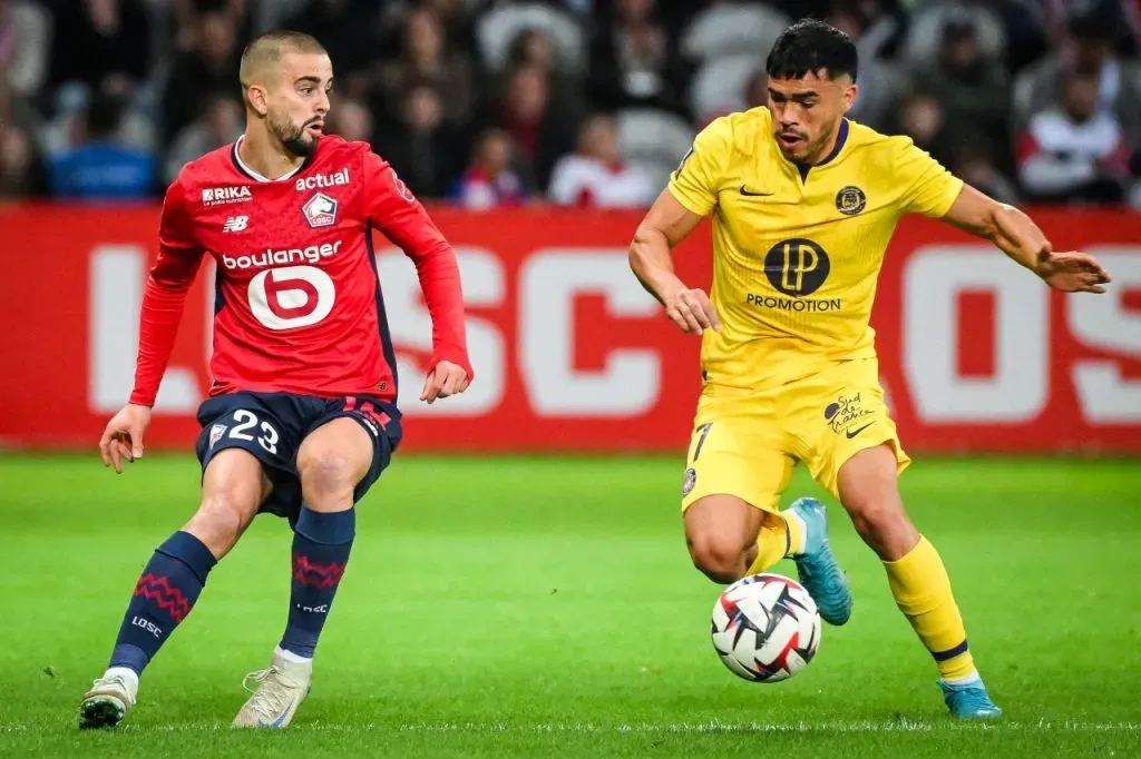 Gabriel Suazo en el último duelo que jugó por Toulouse a inicios de octubre (Imago)