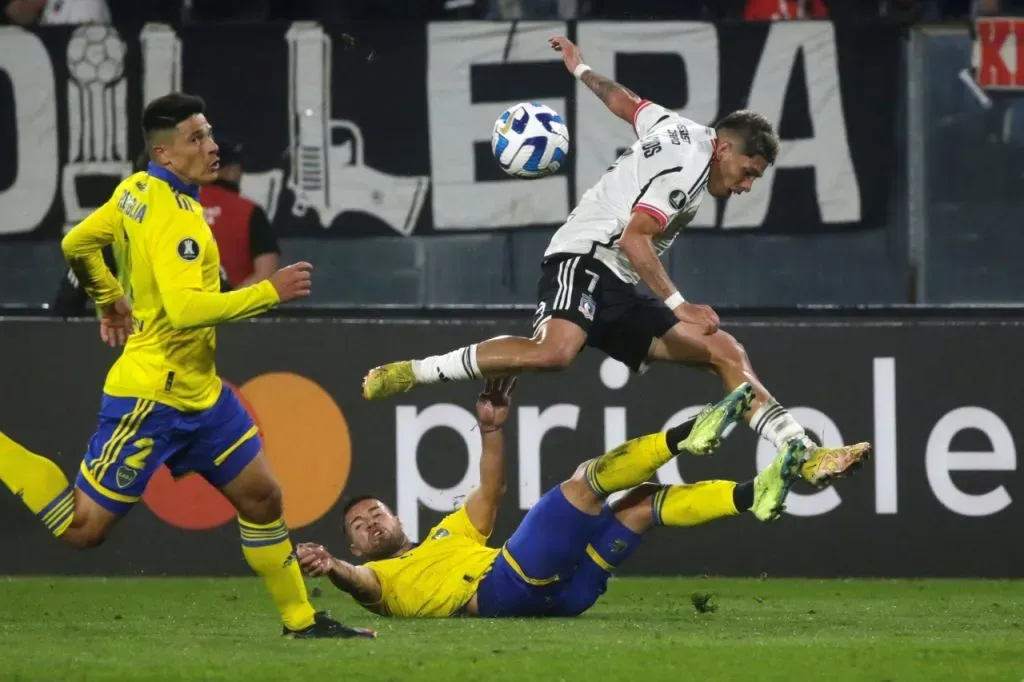 Carlos Palacios enfrentó a Boca Juniors en la Copa Libertadores 2023 (Photosport)