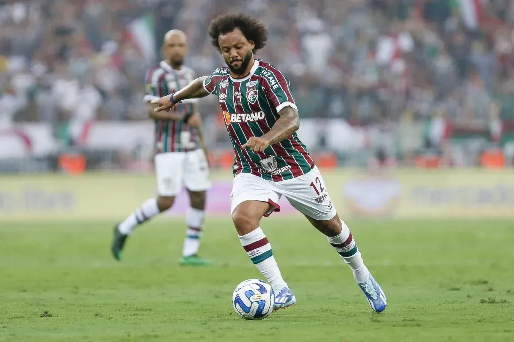 Marcelo é campeão da Libertadores. (Photo by Ricardo Moreira/Getty Images)