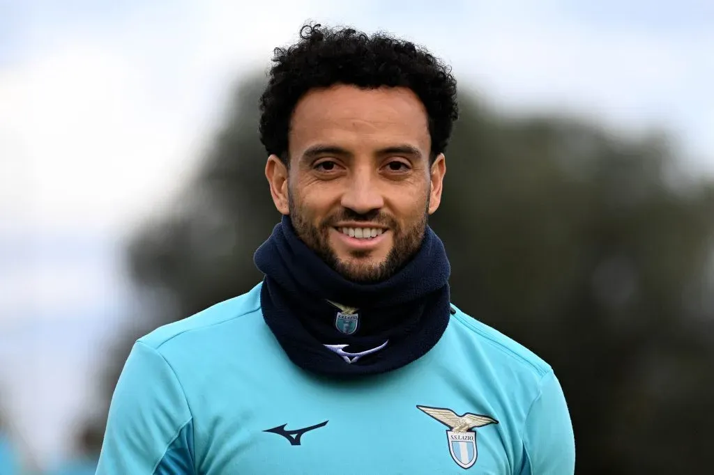 Felipe Anderson durante treino da Lazio (Foto: Marco Rosi – SS Lazio/Getty Images)