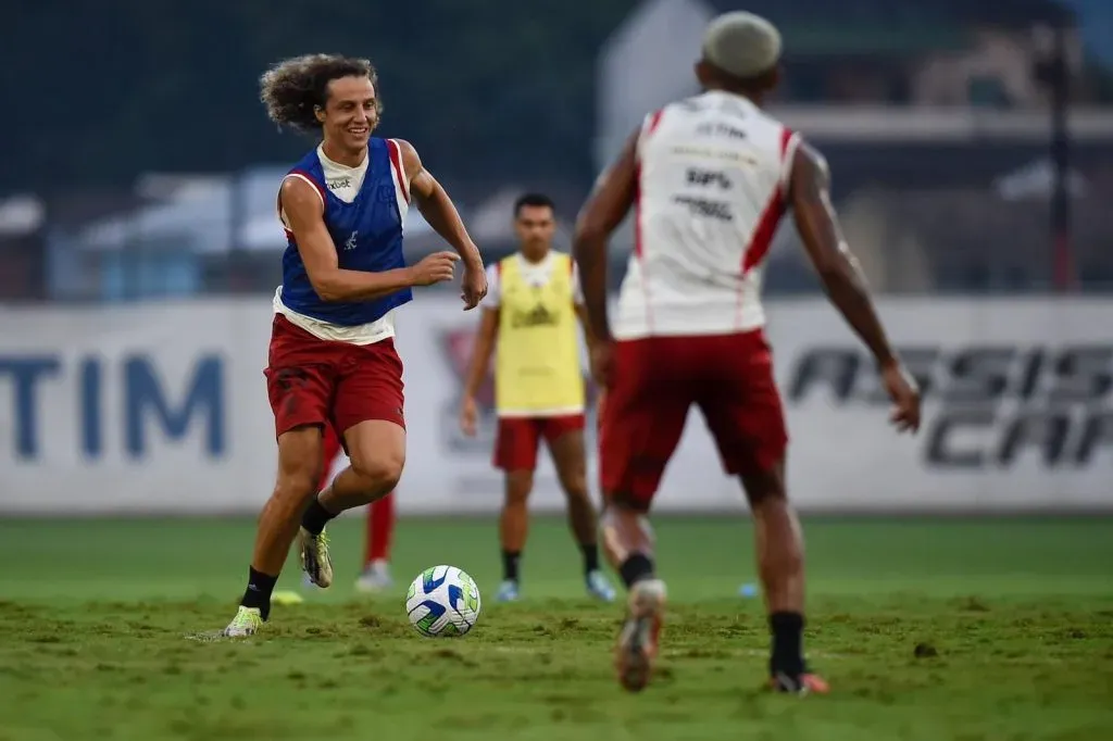 David Luiz pode retornar antes do prazo. Foto: Marcelo Cortes/Flamengo