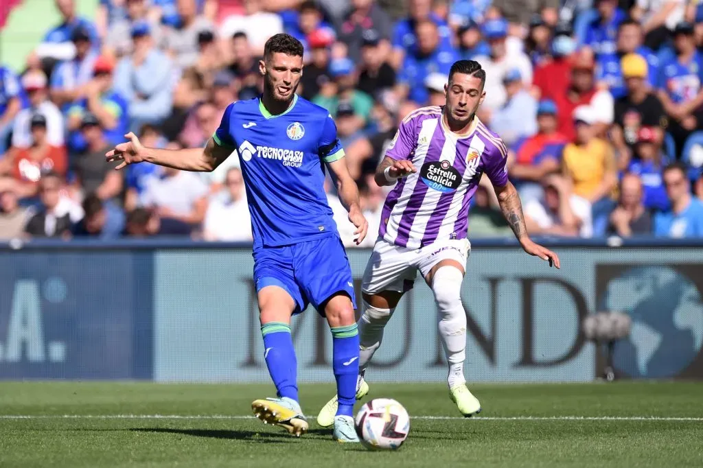 Domingos Duarte em partida contra o Real Valladollid. (Photo by Denis Doyle/Getty Images)