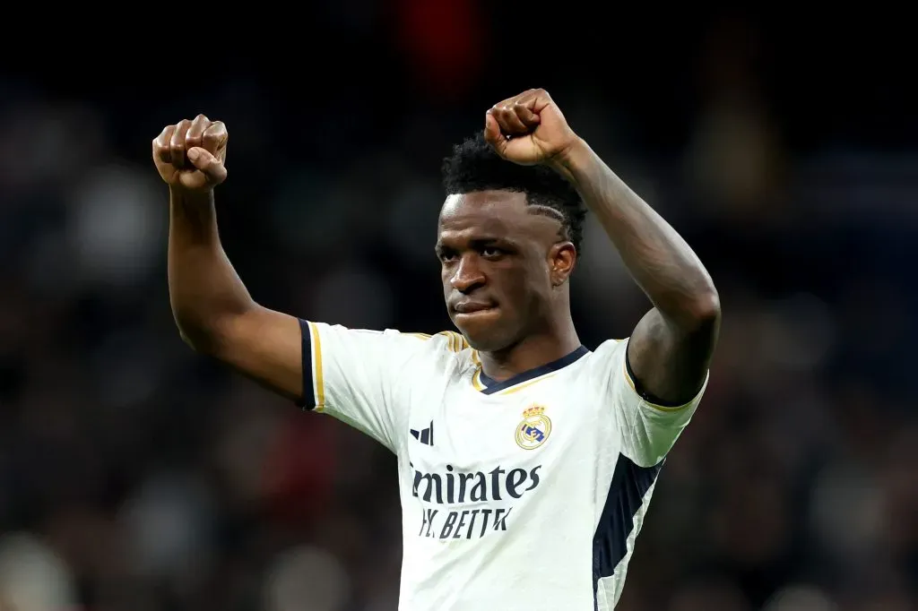 Vinicius Jr. em ação pelo Real Madrid (Photo by Florencia Tan Jun/Getty Images)