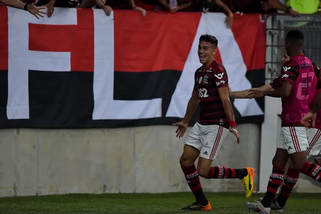 Reinier comemora seu gol pelo time em 2019 | Foto: Thiago Ribeiro/AGIF