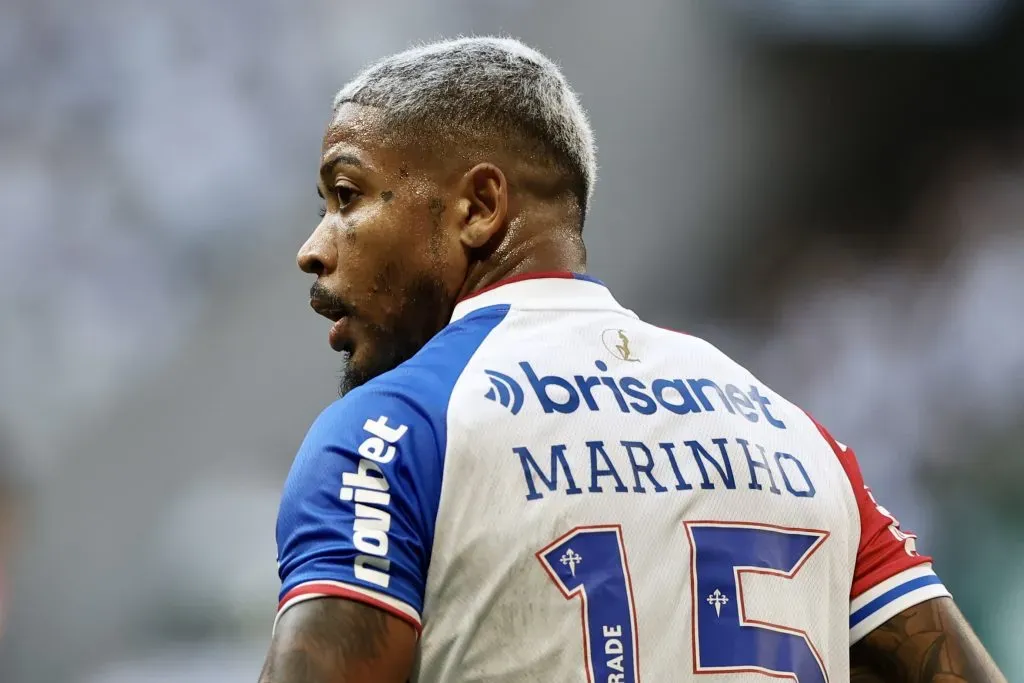 Marinho jogador do Fortaleza durante partida contra o Palmeiras no estadio Arena Allianz Parque pelo campeonato Brasileiro A 2023. Foto: Marcello Zambrana/AGIF