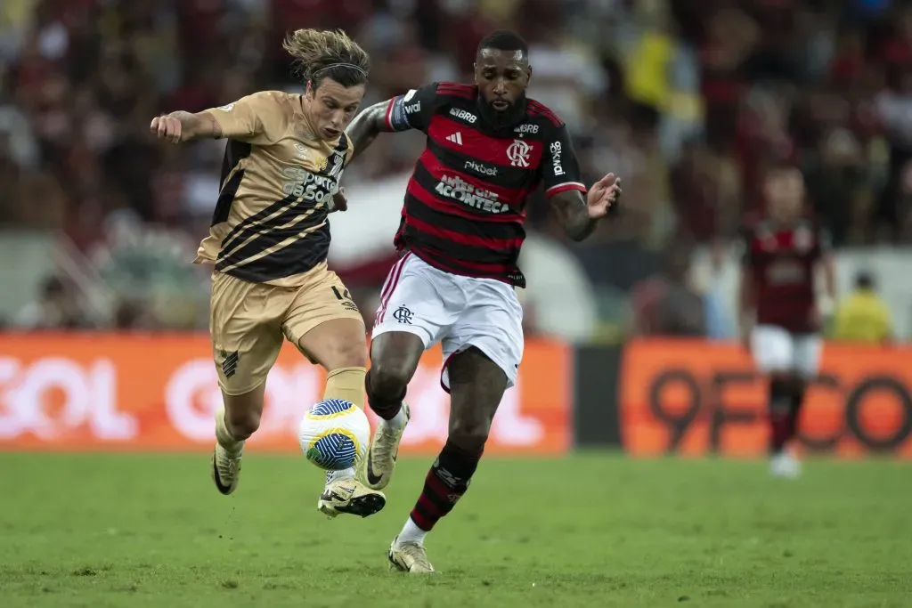 Canobbio em ação com a camisa do Athletico, pelo Brasileirão Betano. Foto: Jorge Rodrigues/AGIF