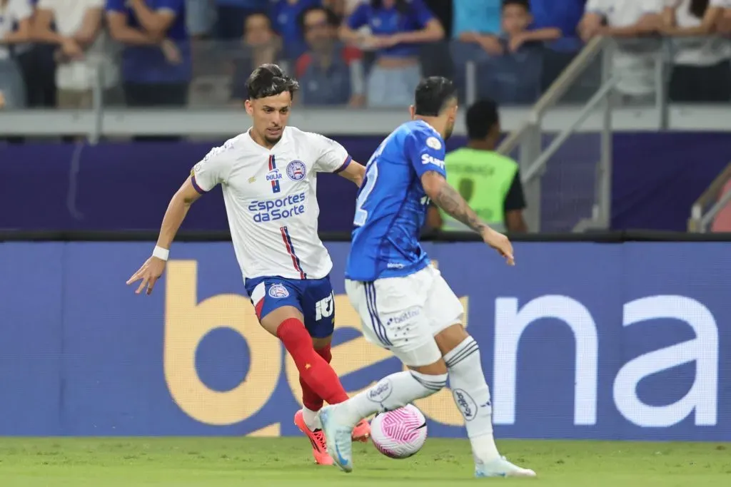 Biel durante partida contra o Cruzeiro pelo campeonato Brasileiro A 2024. Foto: Gilson Lobo/AGIF