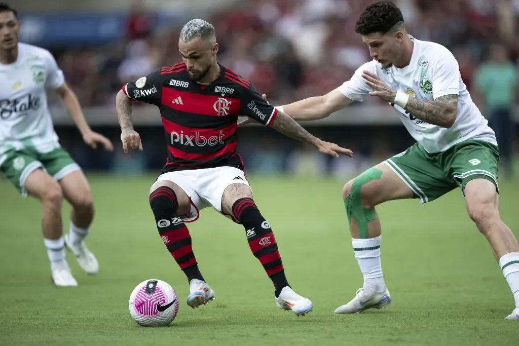 Michael, atacante do Flamengo, durante partida contra o Juventude, pelo Brasileirão Betano. Foto: Jorge Rodrigues/AGIF