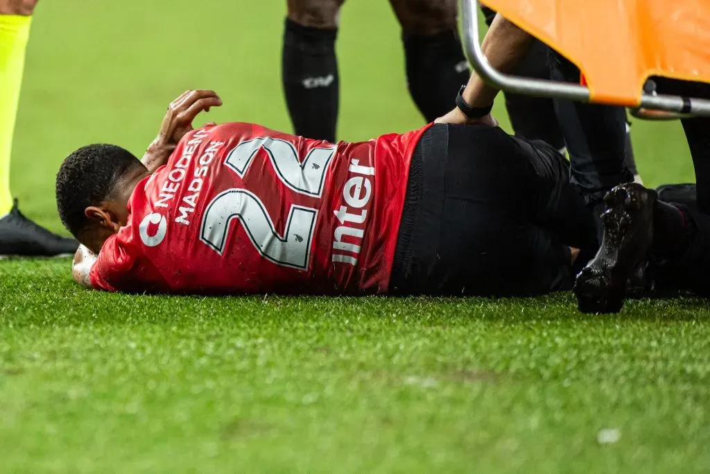 Madson durante partida contra o Cruzeiro no Brasileirão 2024. Foto: Luis Garcia/AGIF