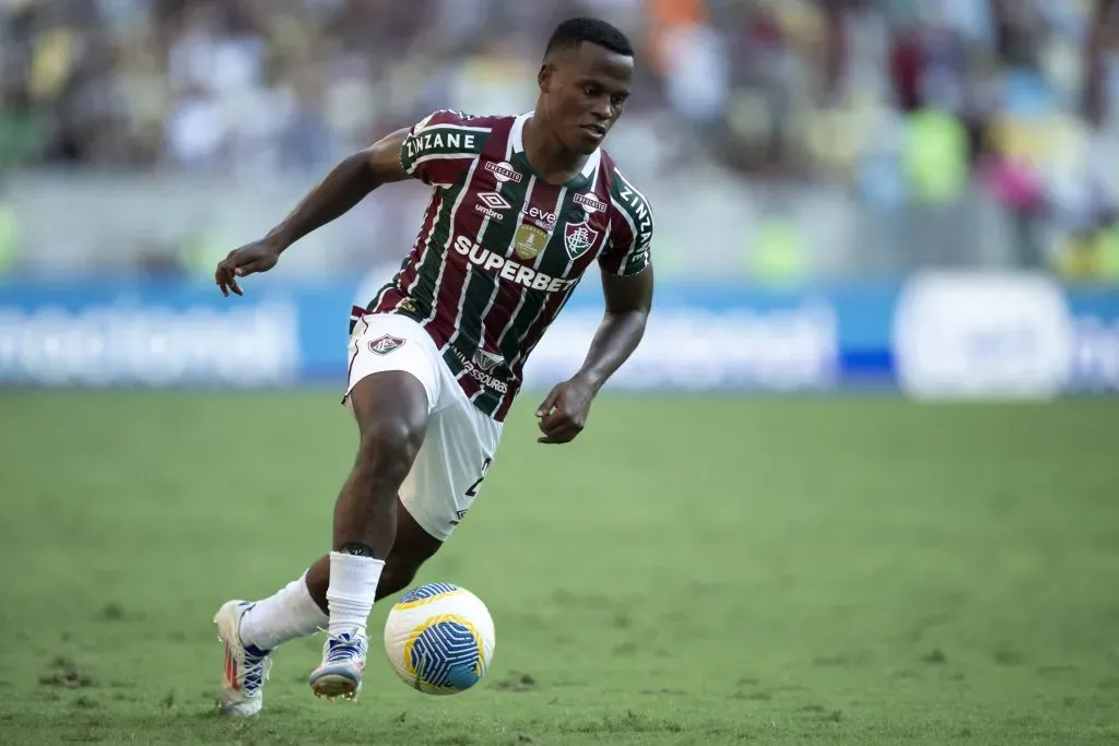 Jhon Arias jogador do Fluminense durante partida contra o Bahia no Maracanã pelo campeonato Brasileiro A 2024. Foto: Jorge Rodrigues/AGIF