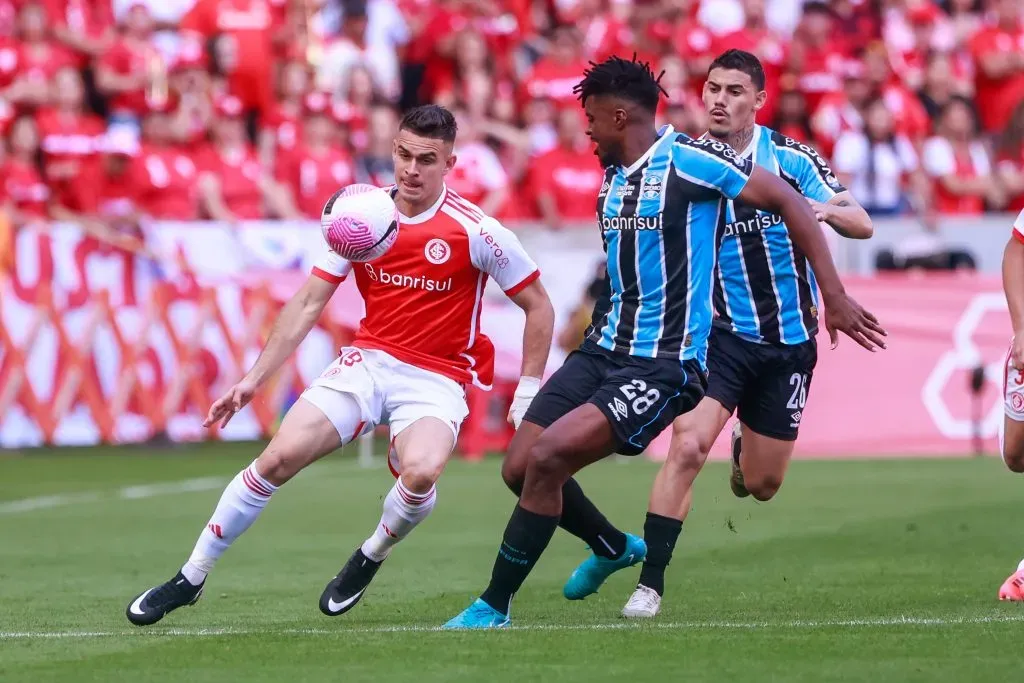 Rafael Borré, um dos destaques do Internacional e titular contra o Flamengo. Foto: Luiz Erbes/AGIF