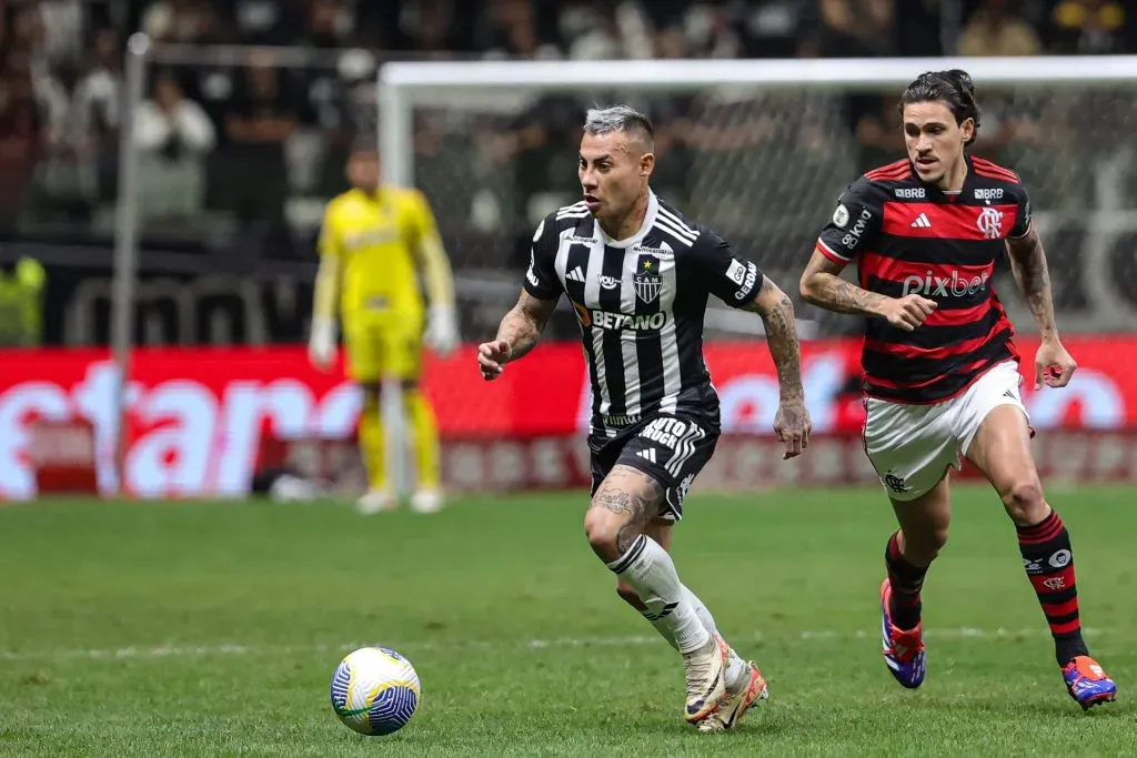 MG – BELO HORIZONTE – 03/07/2024 – BRASILEIRO A 2024, ATLETICO-MG X FLAMENGO – Vargas jogador do Atletico-MG durante partida contra o Flamengo no estadio Arena MRV pelo campeonato Brasileiro A 2024. Foto: Gilson Lobo/AGIF