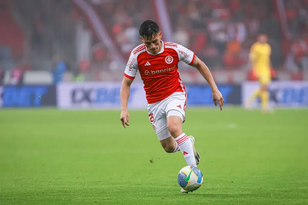 Alexandro Bernabei jogador do Internacional durante partida contra o Palmeiras no estadio Beira-Rio pelo campeonato Brasileiro A 2024. Foto: Maxi Franzoi/AGIF