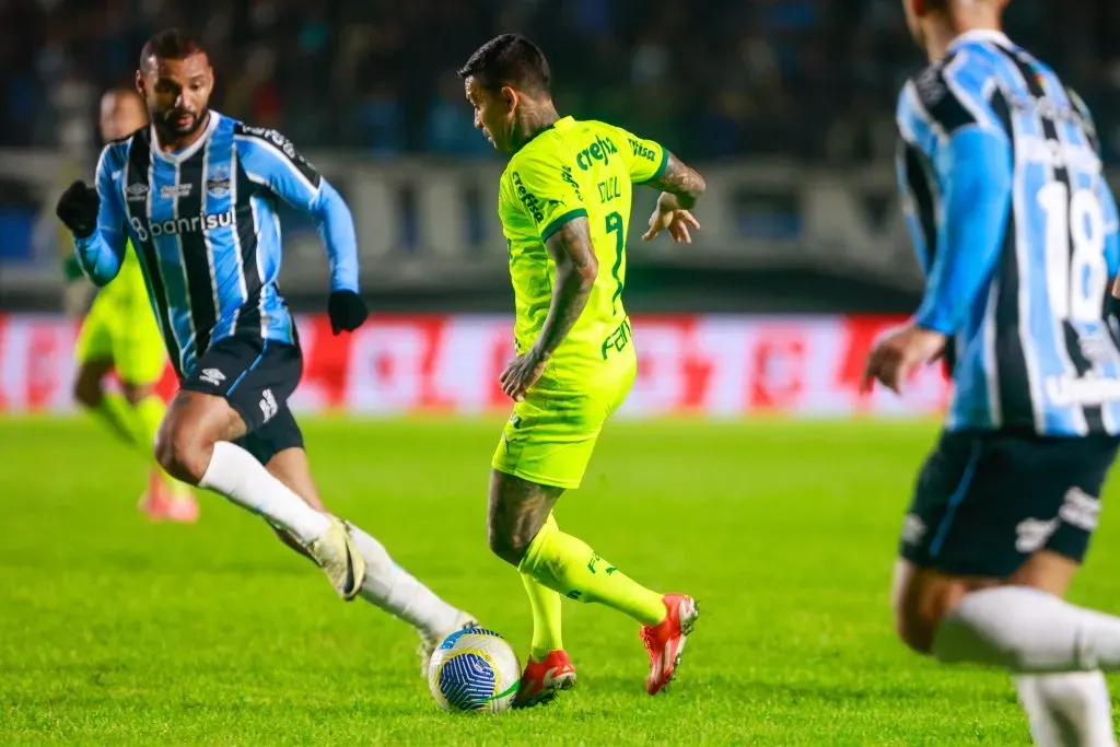 RS – CAXIAS DO SUL – 04/07/2024 – BRASILEIRO A 2024, GREMIO X PALMEIRAS – Dudu jogador do Palmeiras durante partida contra o Gremio no estadio Francisco Stedile pelo campeonato Brasileiro A 2024. Foto: Luiz Erbes/AGIF