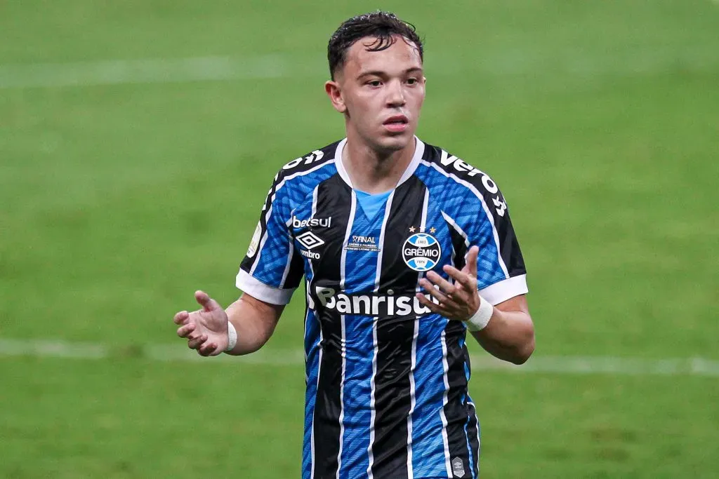 Pepe jogador do Gremio durante partida contra o Palmeiras no estadio Arena do Gremio pelo campeonato Copa do Brasil 2020. Foto: Fernando Alves/AGIF