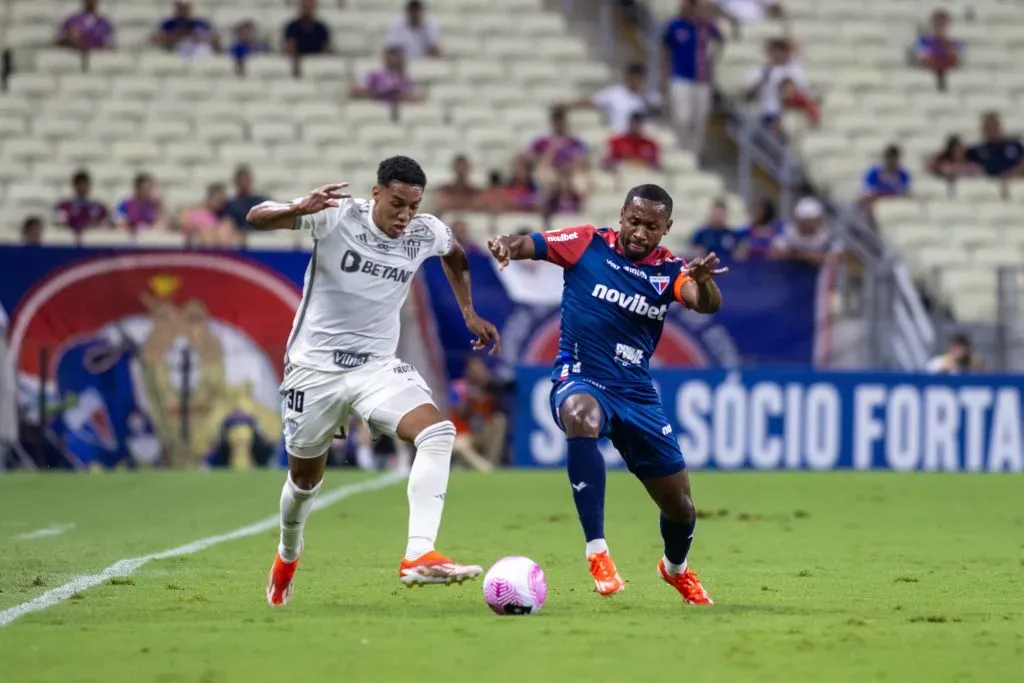 Tinga jogador do Fortaleza durante partida contra o Atletico-MG na Arena Castelão pelo campeonato Brasileiro A 2024. Foto: Baggio Rodrigues/AGIF