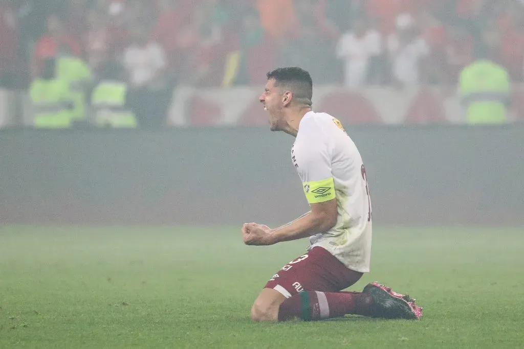 Nino celebrando la clasificación de Fluminense a la final de la Copa Libertadores. (Foto: Getty).