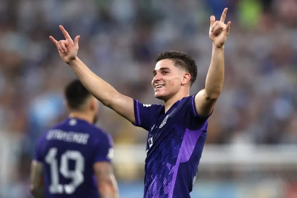 Julián Álvarez durante el Mundial de Qatar. (Foto: Getty)