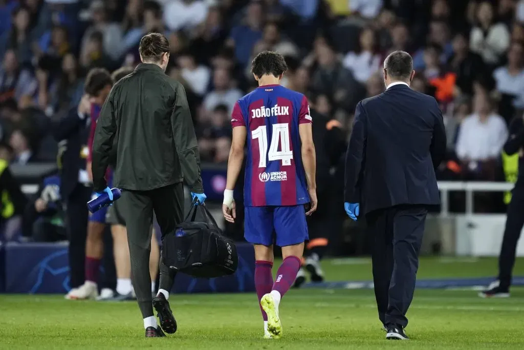 Joao Félix lesionado en el FC Barcelona-Shakhtar (IMAGO / NurPhoto)