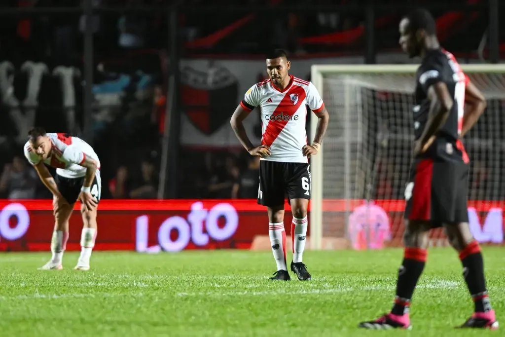 Héctor David Martínez en el partido contra Colón de Santa Fe, por Copa de la Liga. (Foto: Getty).