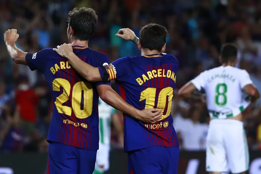 Messi y Sergi Roberto compartieron 11 temporadas en Barcelona.