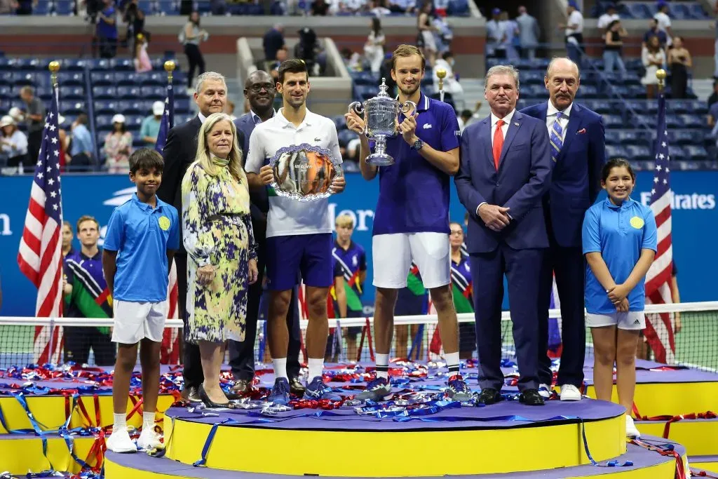 Medvedev frenó el andar de Djokovic en aquel US Open 2021 (Getty)