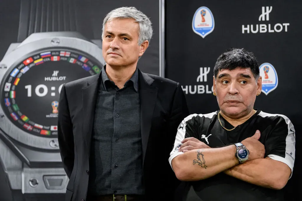 Mourinho y Diego, grandes amigos dentro del fútbol (Getty)