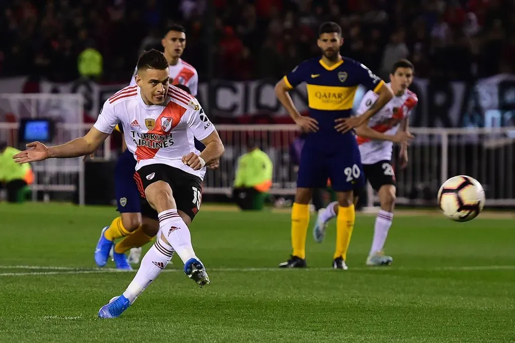 Borré anotó de penal en la ida de semi de la Libertadores 2019. (Foto: Getty)