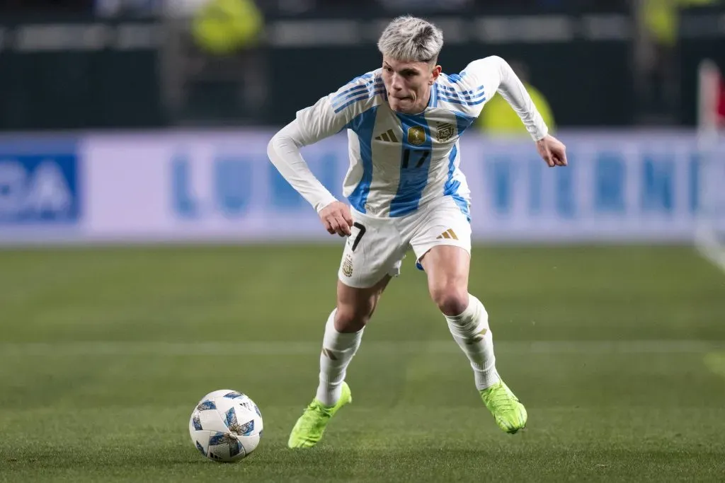 Alejandro Garnacho en la Selección Argentina.